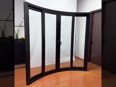 검은색 현대 가정 알루미늄 슬라이딩 유리 문 보안 시스템 슬림라인 슬라이딩 patio 문